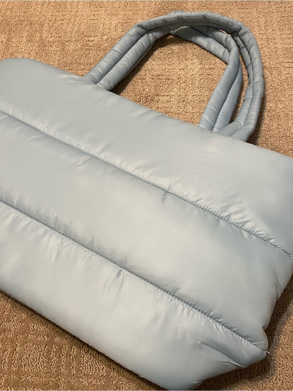 New {Sephora | Beauty Insider} Light Blue Quilted Tote Bag - Picture 9 of 14